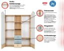 OTTO home Kleiderschrank Hennix Soft-Close 3 Schubladen Bild 3