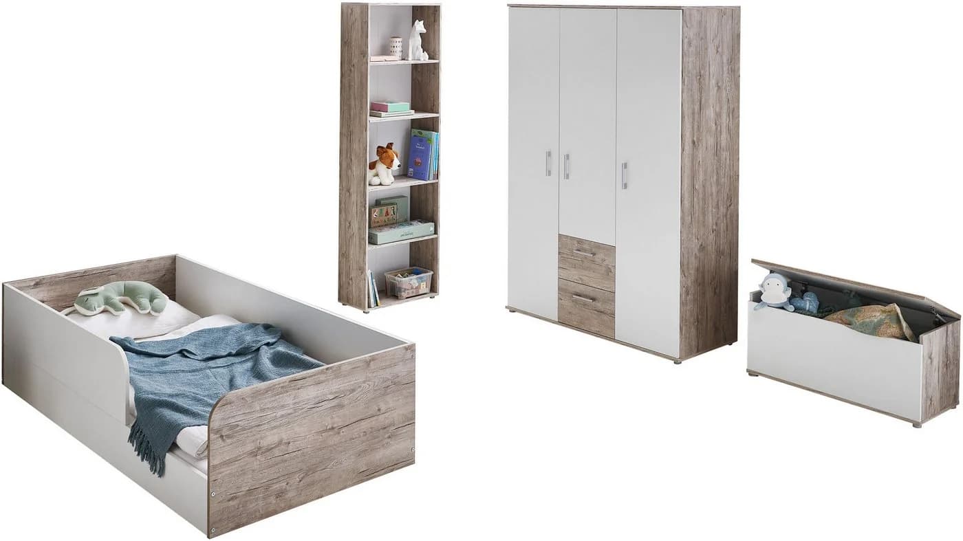 Jugendzimmer-Set OTTO HOME Rieke 4-teilig Eiche Sand Nachbildung