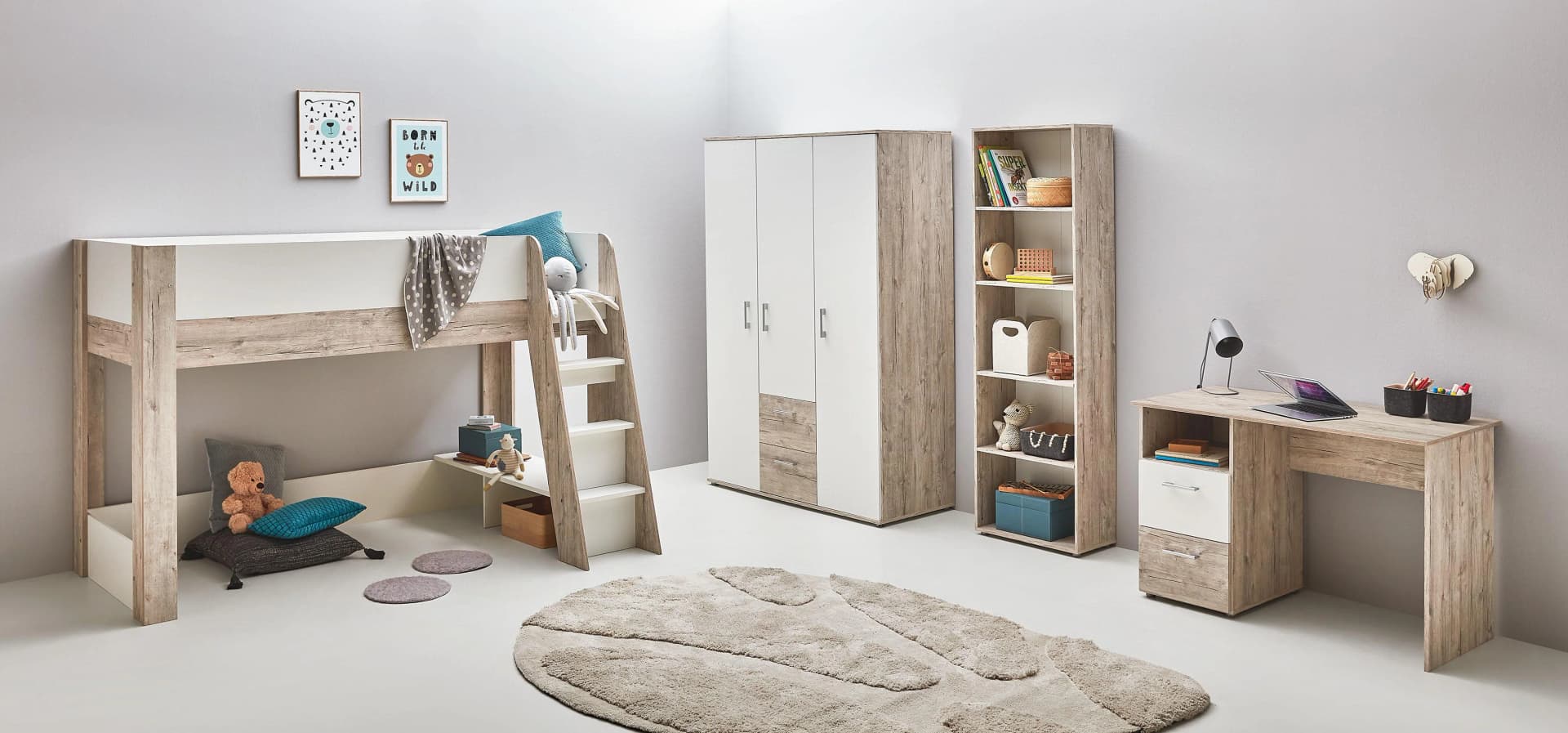 OTTO HOME Schulkind Set Rieke Beige Hochbett