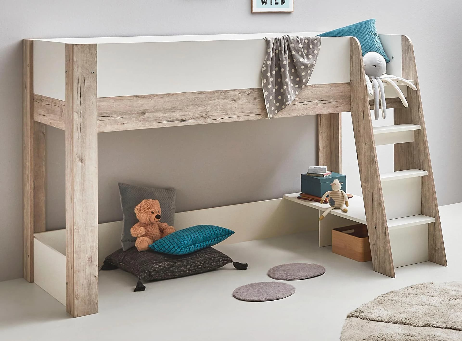 OTTO HOME Hochbett Franzi Weiß Kinderbett