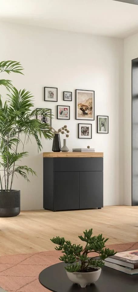 Kommode OTTO HOME Mambo Schwarz Eiche Nachbildung 77cm