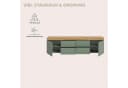 OTTO HOME Lowboard MAMBO 200cm 2 Türen 4 Schubkästen Smoke Grün Bild 4