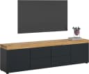 OTTO HOME Lowboard Mambo Schwarz Melamin 200cm Push-2-Open Bild 2