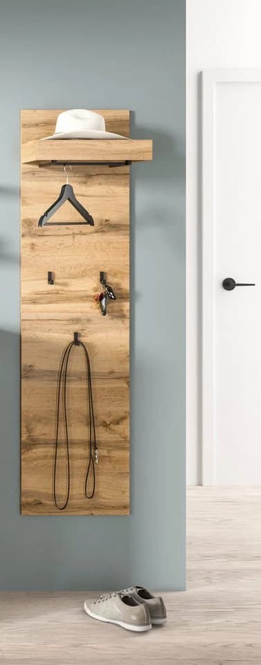 Garderobenpaneel OTTO HOME MAMBO Eiche Schwarz 3 Haken