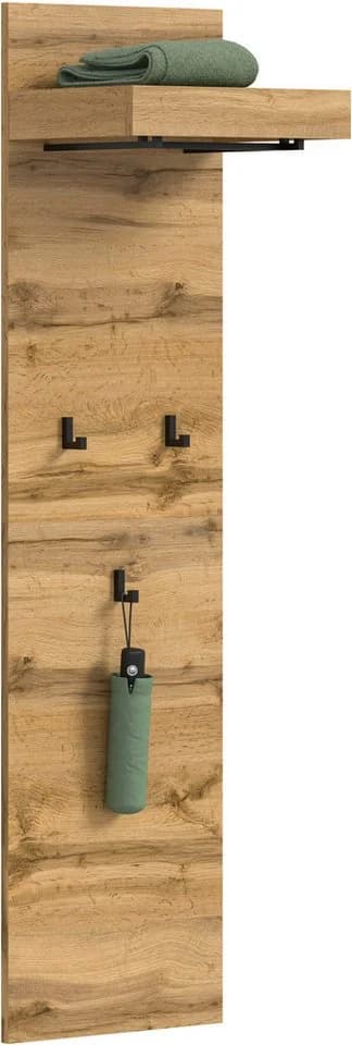 Garderobenpaneel OTTO HOME MAMBO Eiche Schwarz 3 Haken - Bild 2