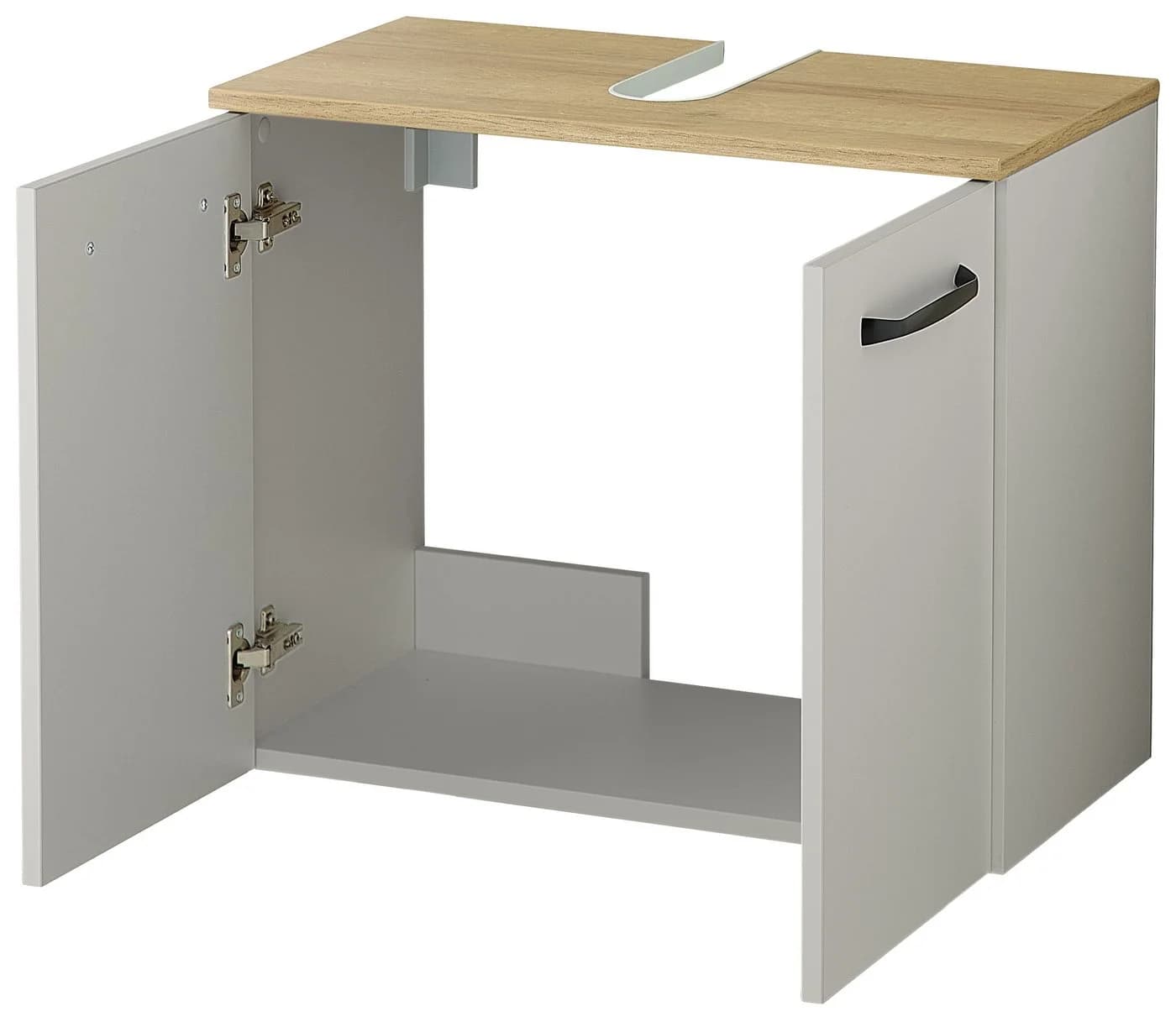 Saphir Waschbeckenunterschrank Quickset 500 2 Türen Schwarz Softclose
