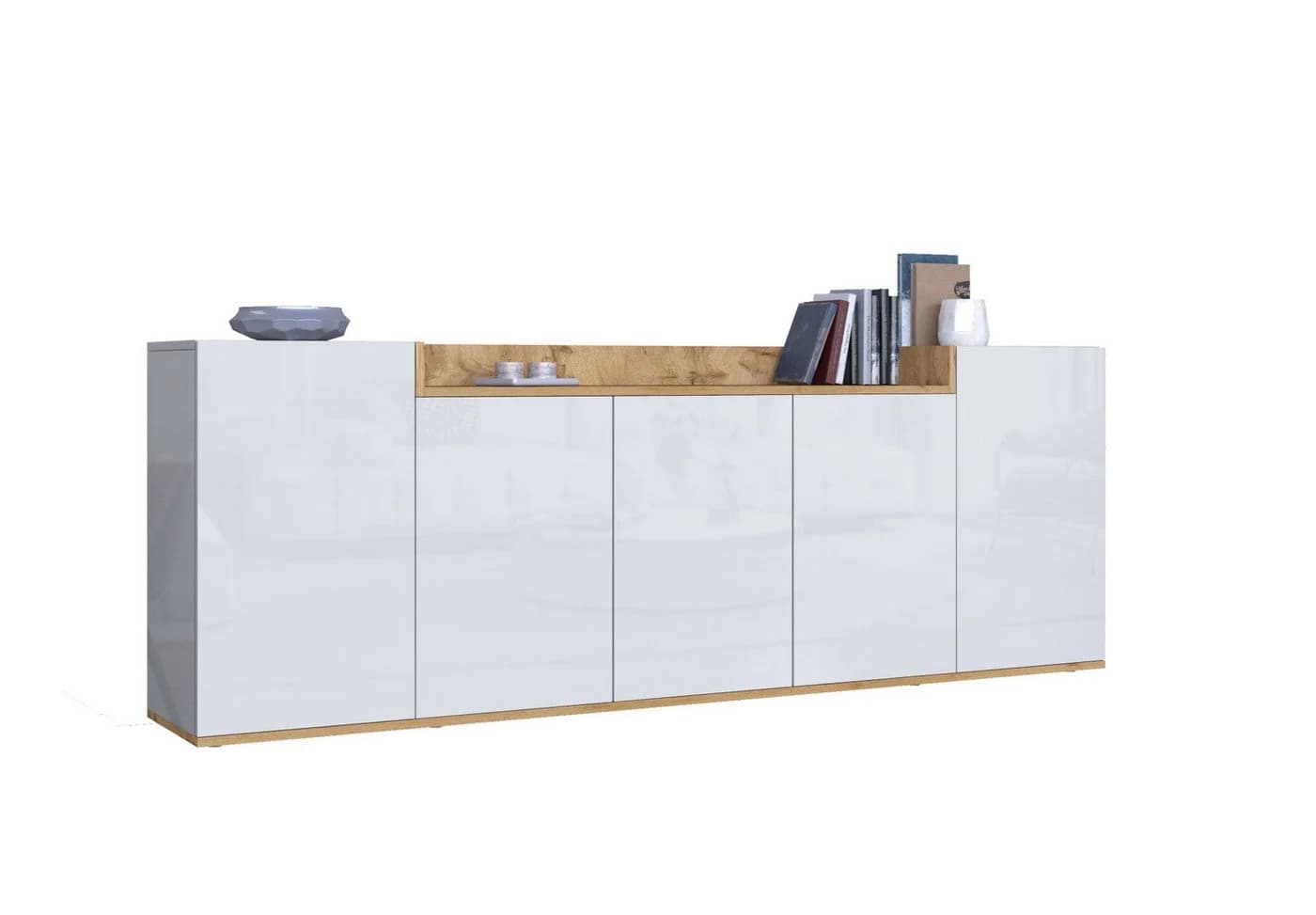Sideboard OTTO HOME 'BOLSENA' - Modernes Sideboard in Weiß & Eiche - Bild 2