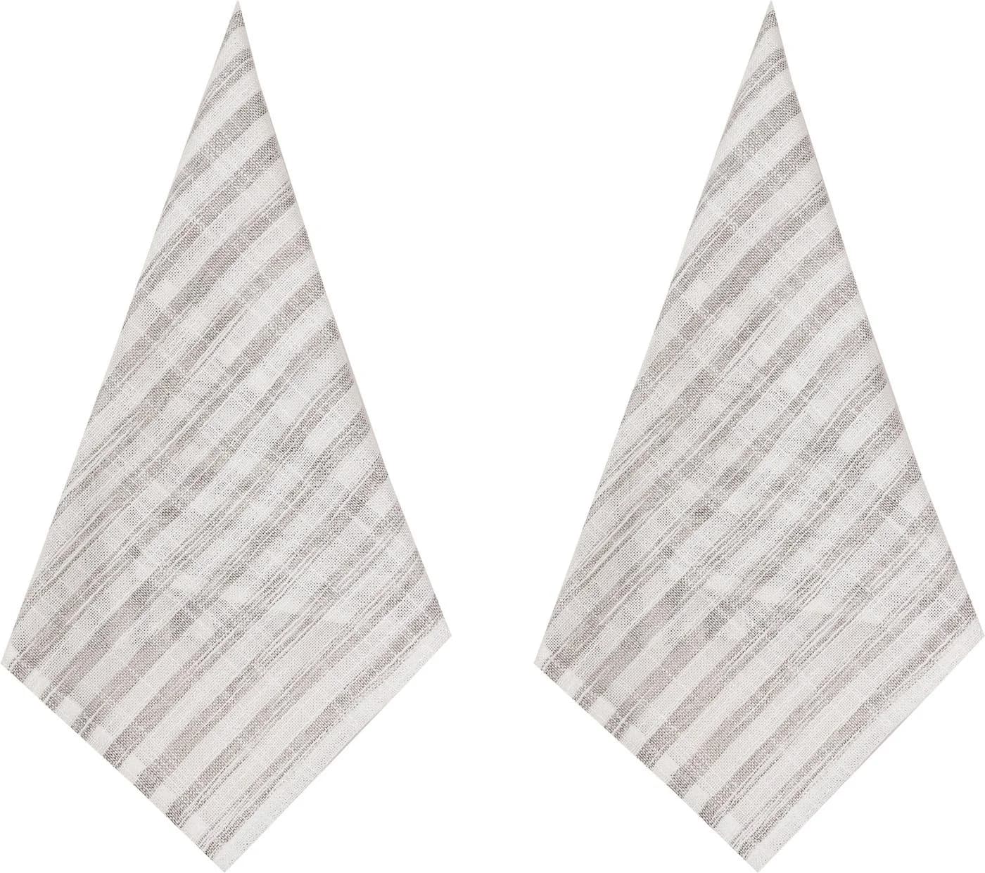 OTTO home Platzset Marric 2er Set Linenoptik Streifen Weiß