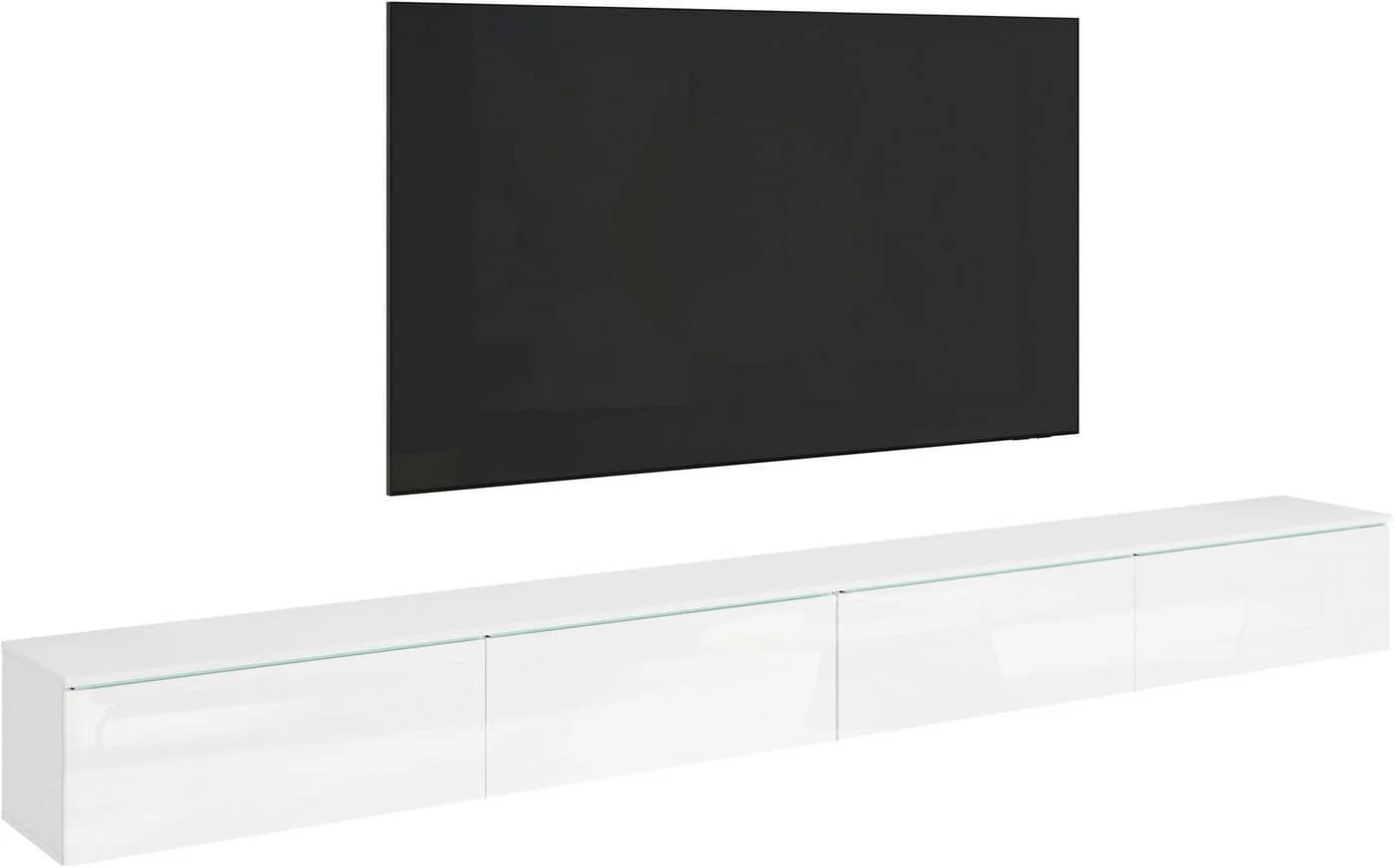 Home affaire Lowboard Vera TV-Schrank 300 cm weiß Hochglanz - Bild 2