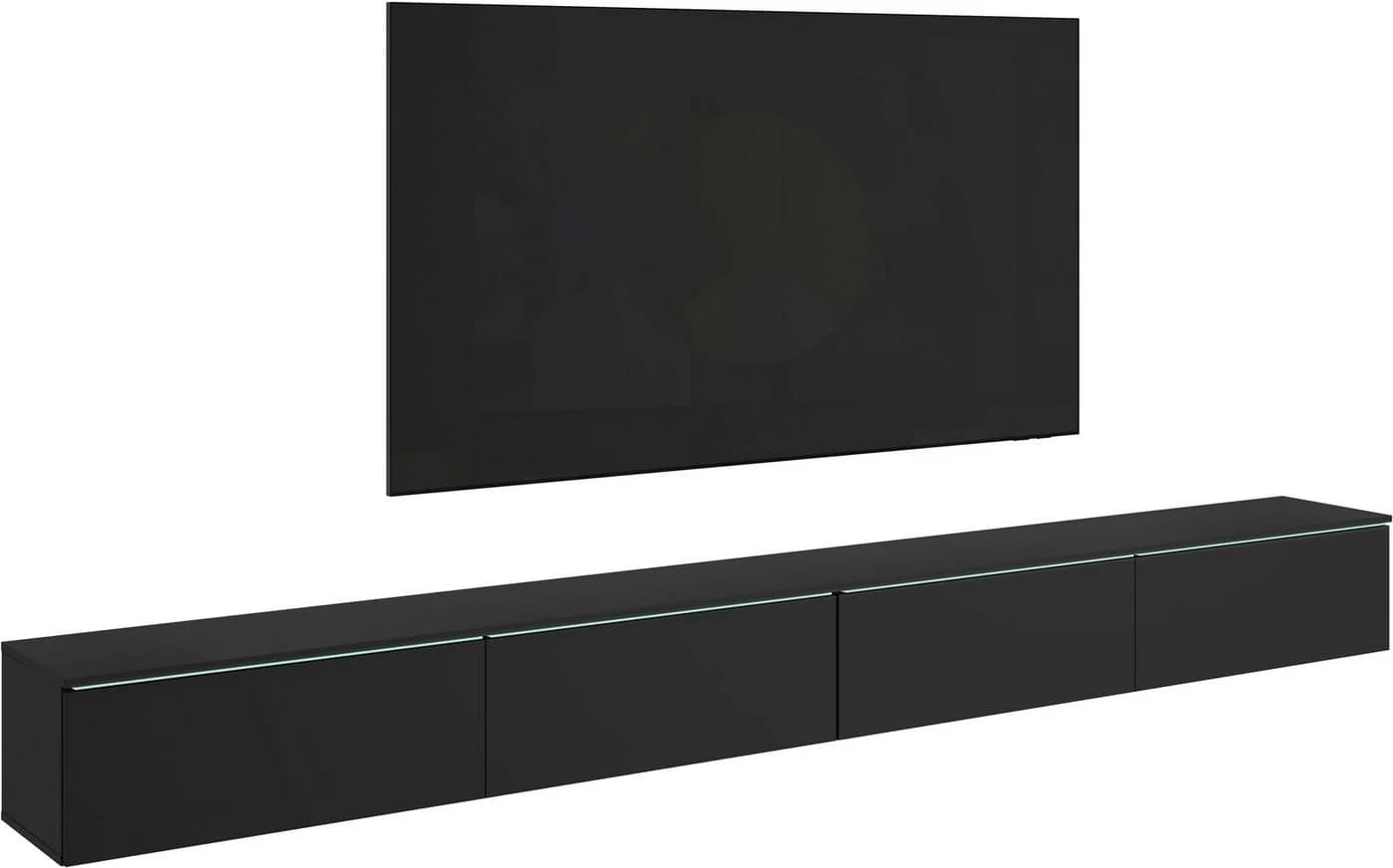 Home affaire Lowboard Vera TV-Schwarz Matt LED 4 Klappen - Bild 2