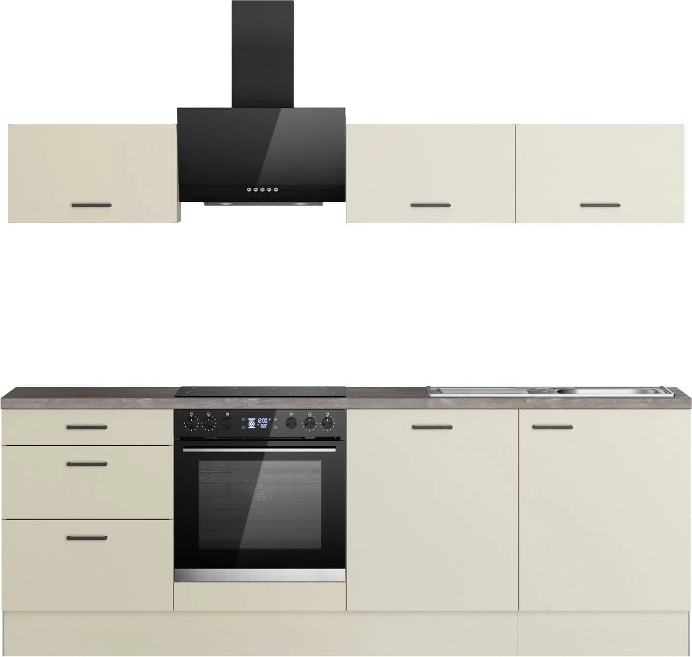 KOCHSTATION Küchenzeile KS-Sion 240 cm Beige OPTIsnap - Bild 2