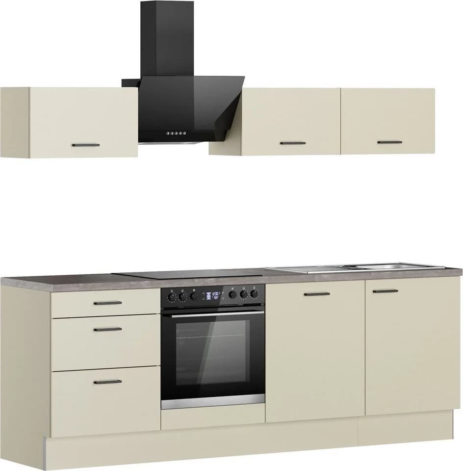 KOCHSTATION Küchenzeile KS-Sion 240 cm Beige OPTIsnap - Bild 4