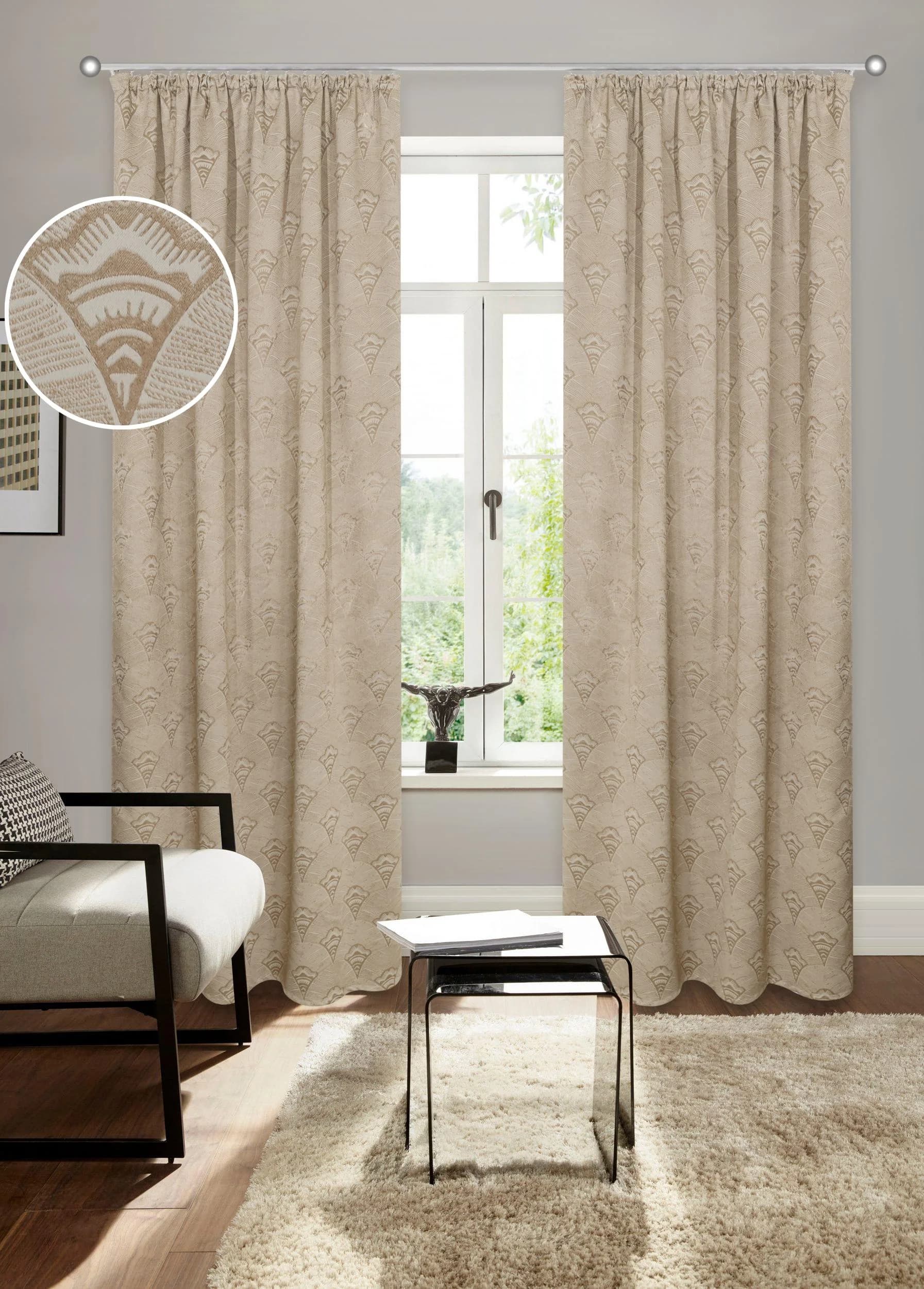 Bruno Banani Verdunkelungsvorhang Alessio Taupe Jacquard