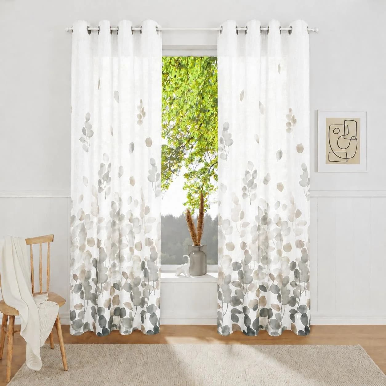 OTTO HOME Gardine Reeffa Sand Polyester Blätterdruck