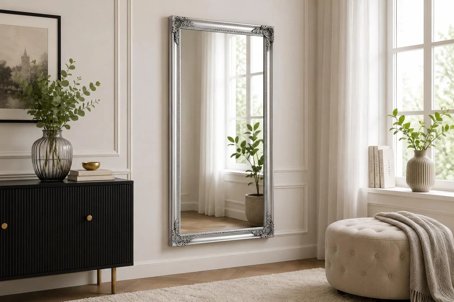 OTTO HOME Wandspiegel King Silber mit Verzierungen
