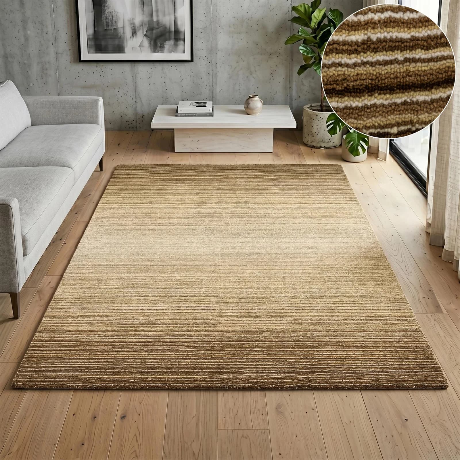 OTTO HOME Wollteppich Tyllan Beige Meliert Handgetuftet