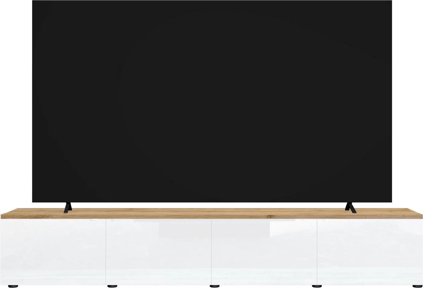 Home affaire Lowboard Easy Weiß Hochglanz Eiche Dekor 245 cm - Bild 5