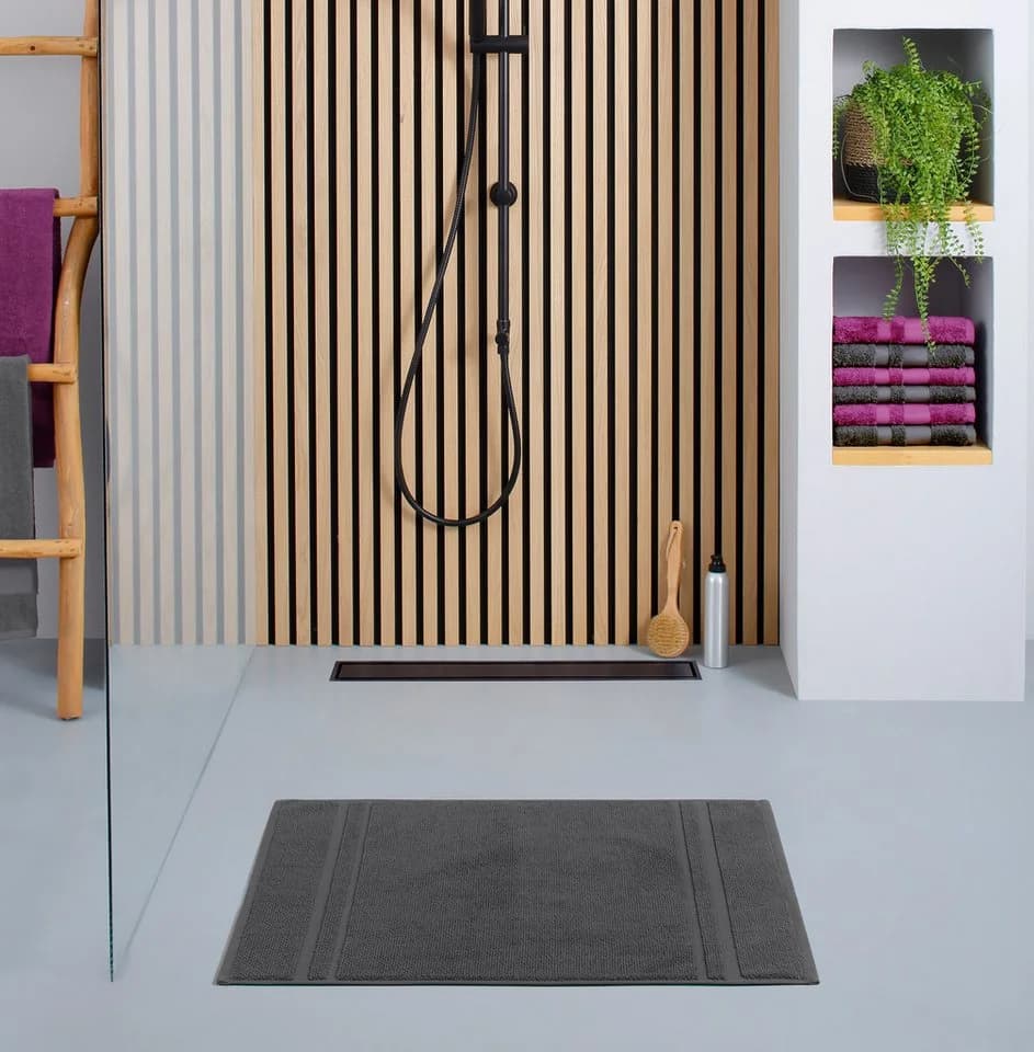 OTTO home Badematte Vanessa 2-tlg. Set Grau 50x70cm Baumwolle - Bild 3