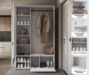 HOME AFFAIRE Garderobe DINO mit Spiegel, Sitzbank, weiß Bild 3