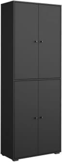DINO Schuhschrank 70x190x33 cm - Graphit schwarz matt Bild 2