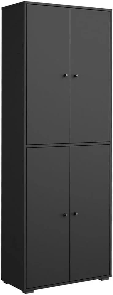 DINO Schuhschrank 70x190x33 cm - Graphit schwarz matt - Bild 2