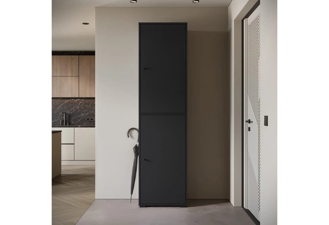 Home Affaire Schuhschrank Dino - Schwarz - 50x190x33 cm