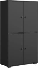 HOME AFFAIRE Schuhschrank Dino 4 Türen Schwarz Matt Bild 2