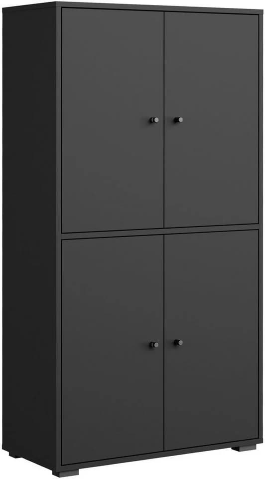 HOME AFFAIRE Schuhschrank Dino 4 Türen Schwarz Matt - Bild 2