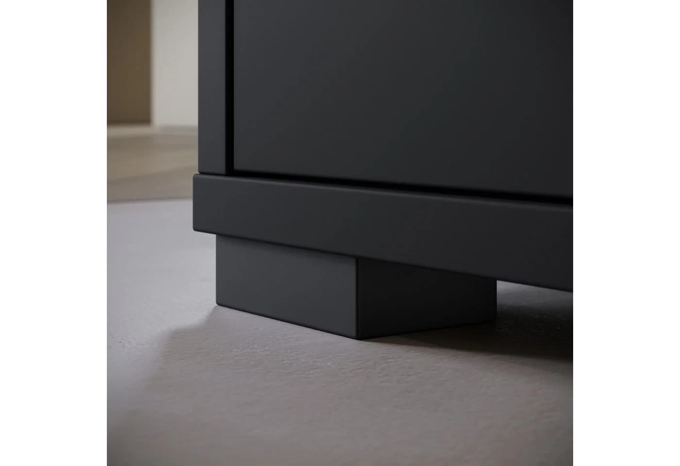 HOME AFFAIRE Schuhschrank Dino 4 Türen Schwarz Matt - Bild 5