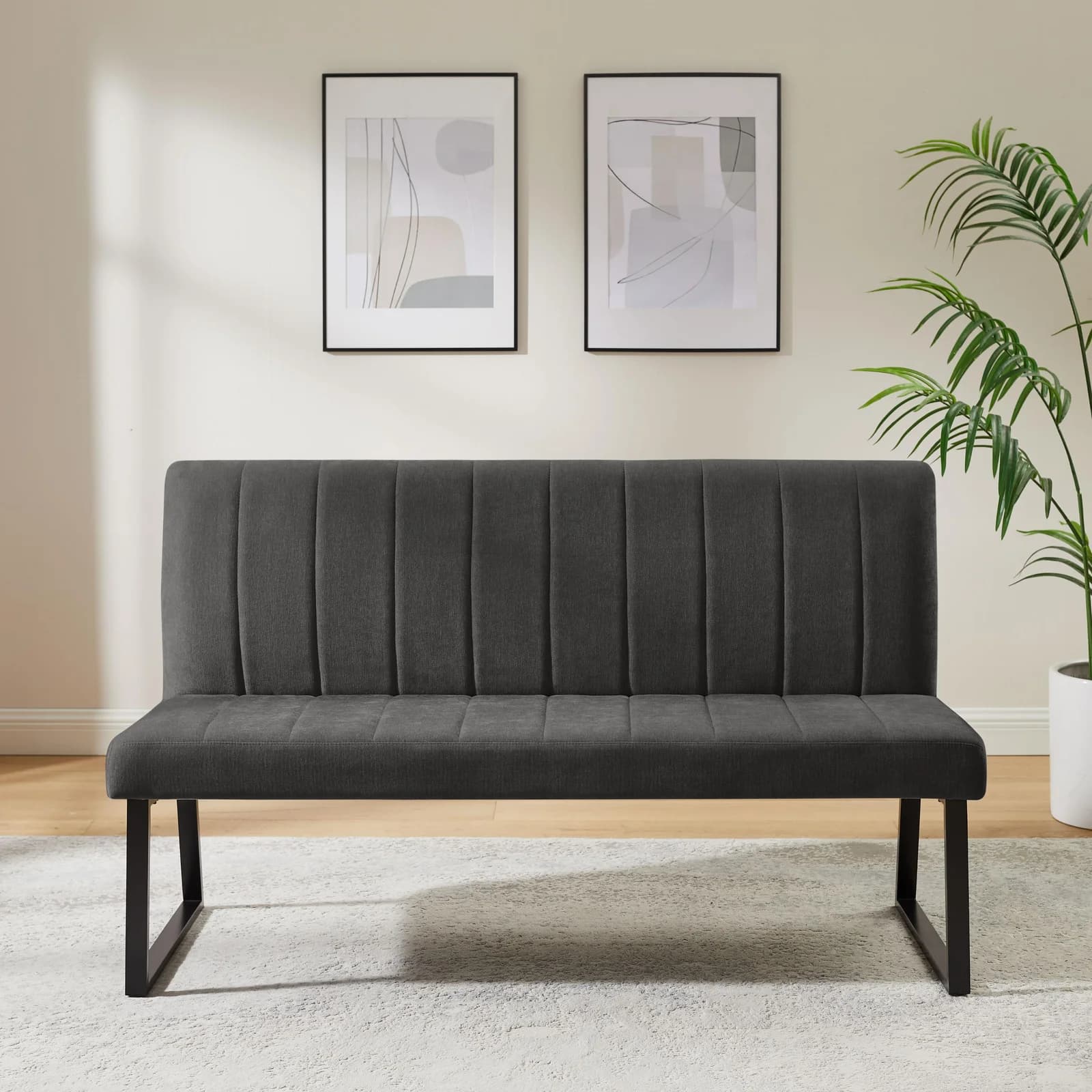 Bank OTTO HOME Hennia Polywood Metallgestell anthrazit