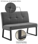 OTTO HOME Bank Geranie grau anthrazit schwarz Metall Polywood Bild 3