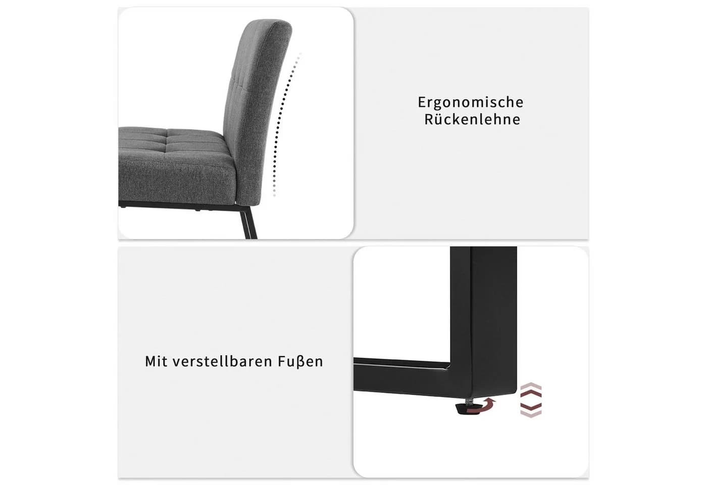 OTTO HOME Bank Geranie grau anthrazit schwarz Metall Polywood - Bild 4