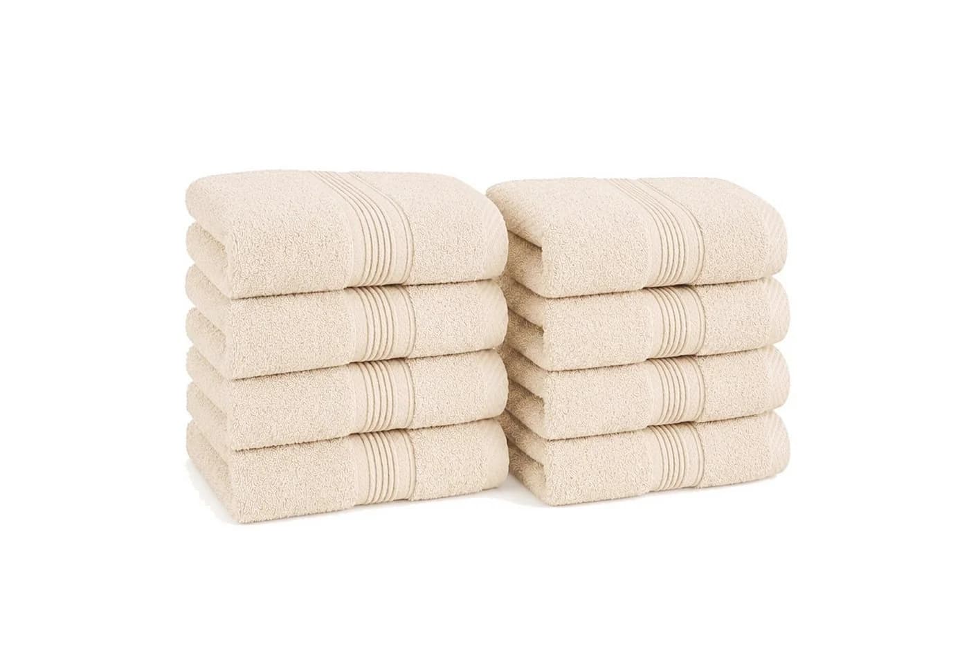 OTTO home Gästehandtuch-Set Finnja 8-tlg. Beige 30x50cm Frottier 550g/m² - Bild 2