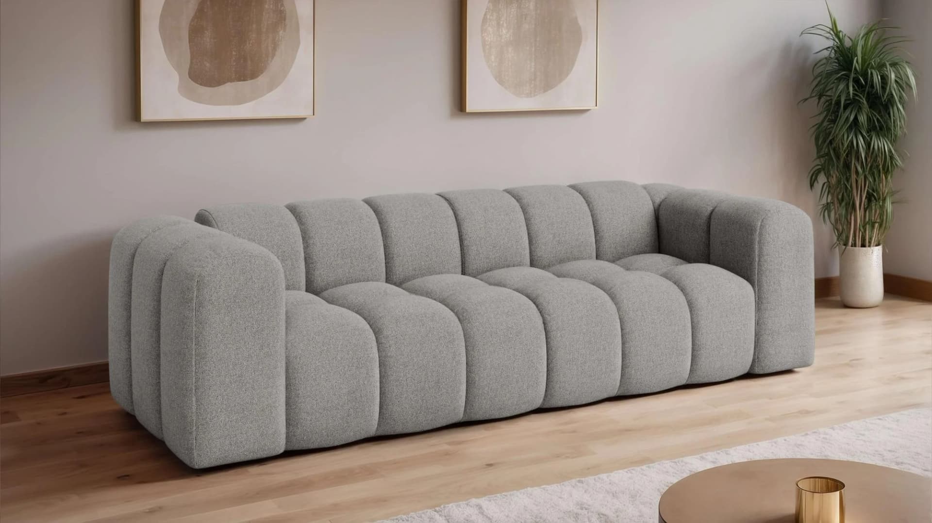 OTTO HOME KALLIE Big-Sofa hellgrau mit Steppung