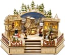 OTTO home Spieluhr LED Weihnachtsdorf aus Holz mit 6h-Timer Bild 2