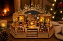 OTTO home Spieluhr LED Weihnachtsdorf aus Holz mit 6h-Timer Bild 3