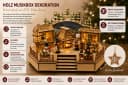 OTTO home Spieluhr LED Weihnachtsdorf aus Holz mit 6h-Timer Bild 4