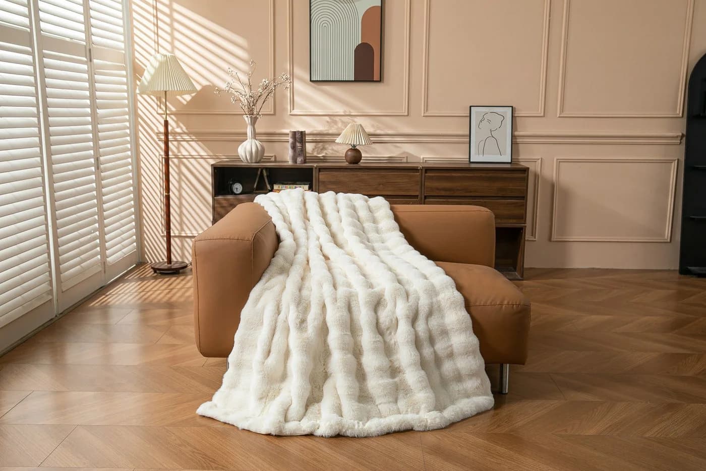 OTTO HOME Wohndecke Briee Premium Fell-Optik Beige - Bild 2