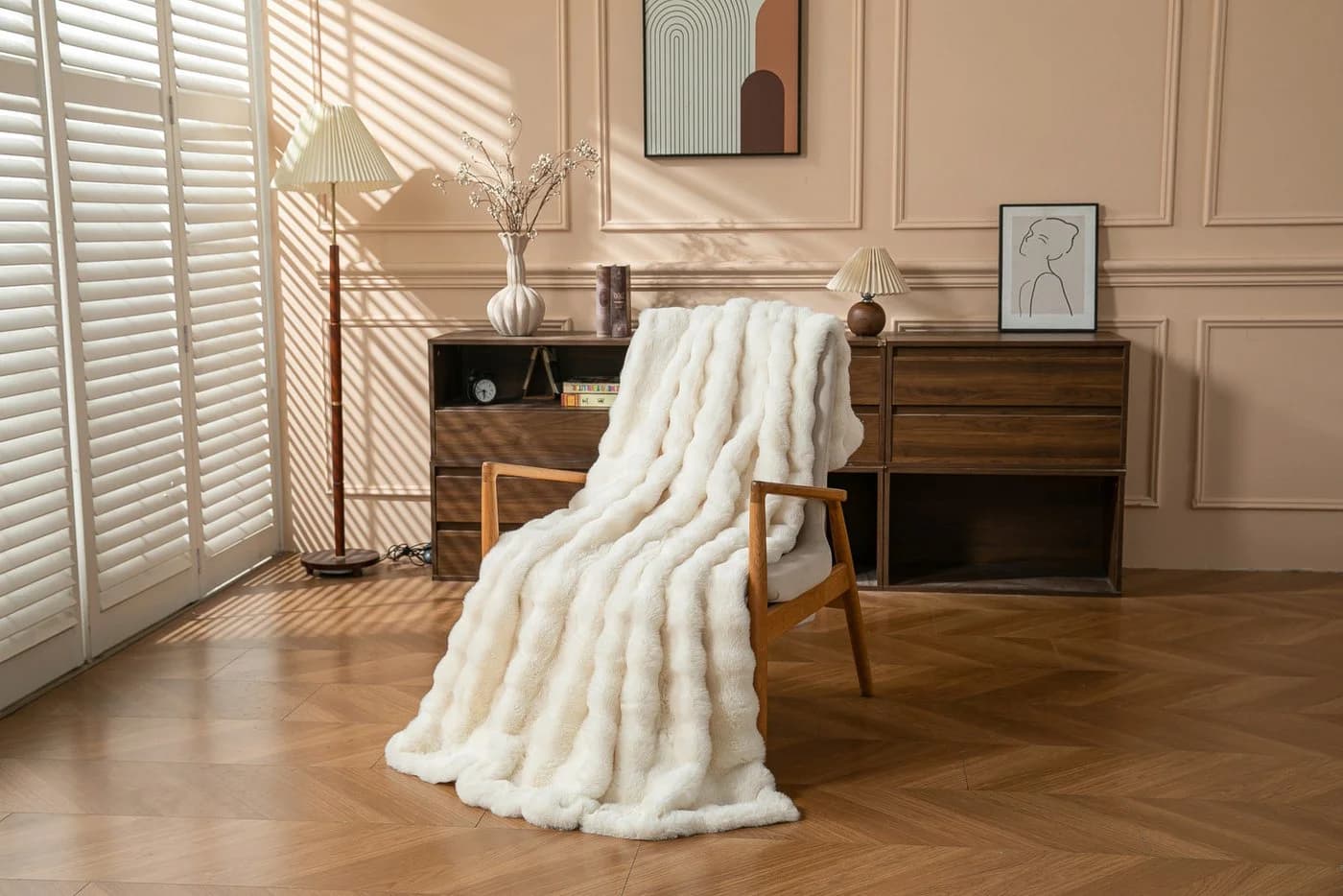 OTTO HOME Wohndecke Briee Premium Fell-Optik Beige - Bild 5