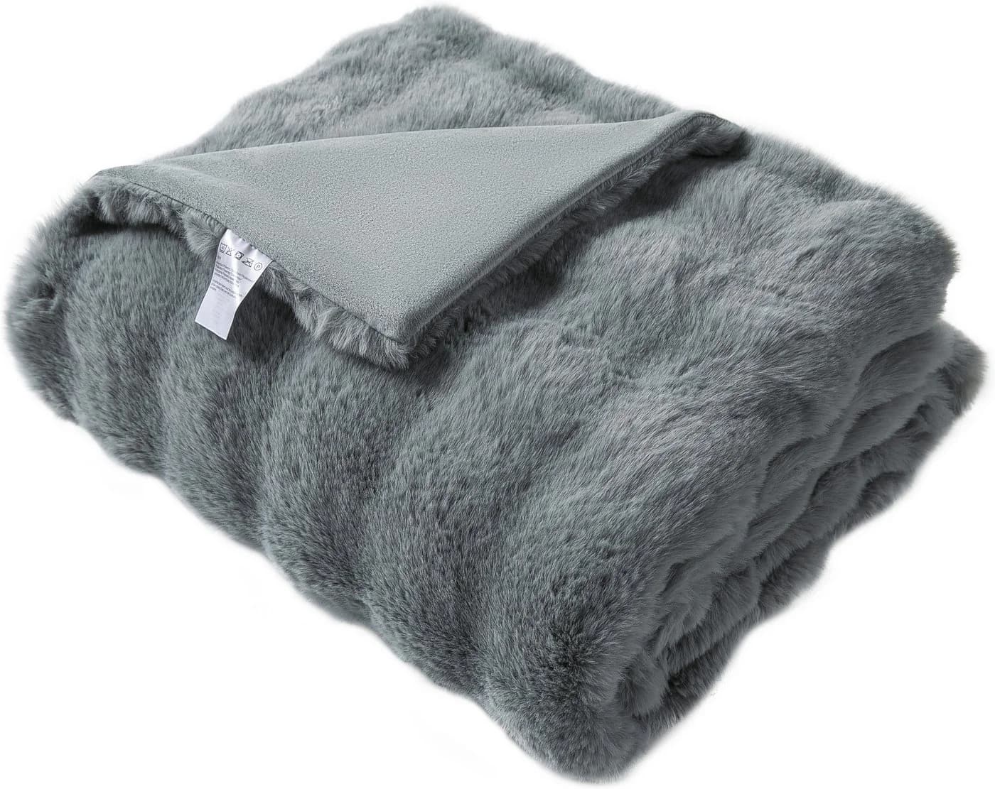 OTTO home Wohndecke Briee Premium 550g/m² Grau Fell-Optik - Bild 2