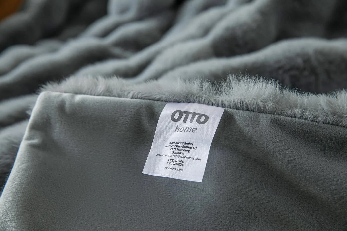OTTO home Wohndecke Briee Premium 550g/m² Grau Fell-Optik - Bild 4