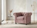 HOME AFFAIRE BRONNOY Chesterfield Sessel altrosa Samt Bild 2