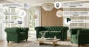 HOME AFFAIRE BRONNOY Chesterfield Sessel altrosa Samt Bild 3