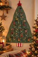 OTTO home Adventskalender Weihnachtsbaum aus Stoff wiederverwendbar grün Bild 1