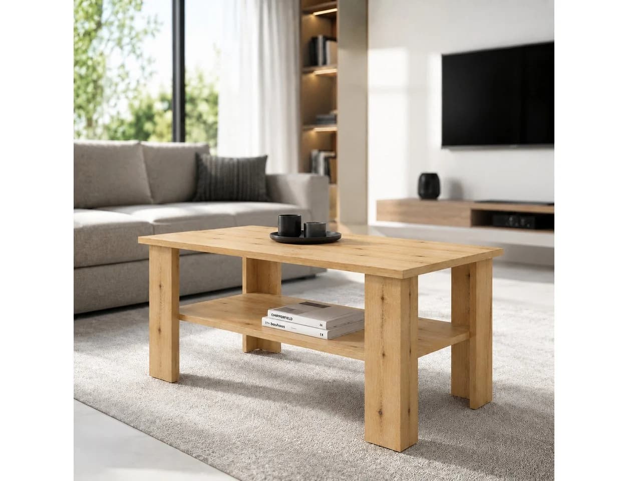 OTTO home Couchtisch CT 2 mit Ablage weiß Hochglanz oder Artisan-Dekor