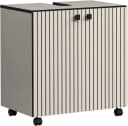 welltime Waschbeckenunterschrank Amrum Grau Rollbar Bild 1