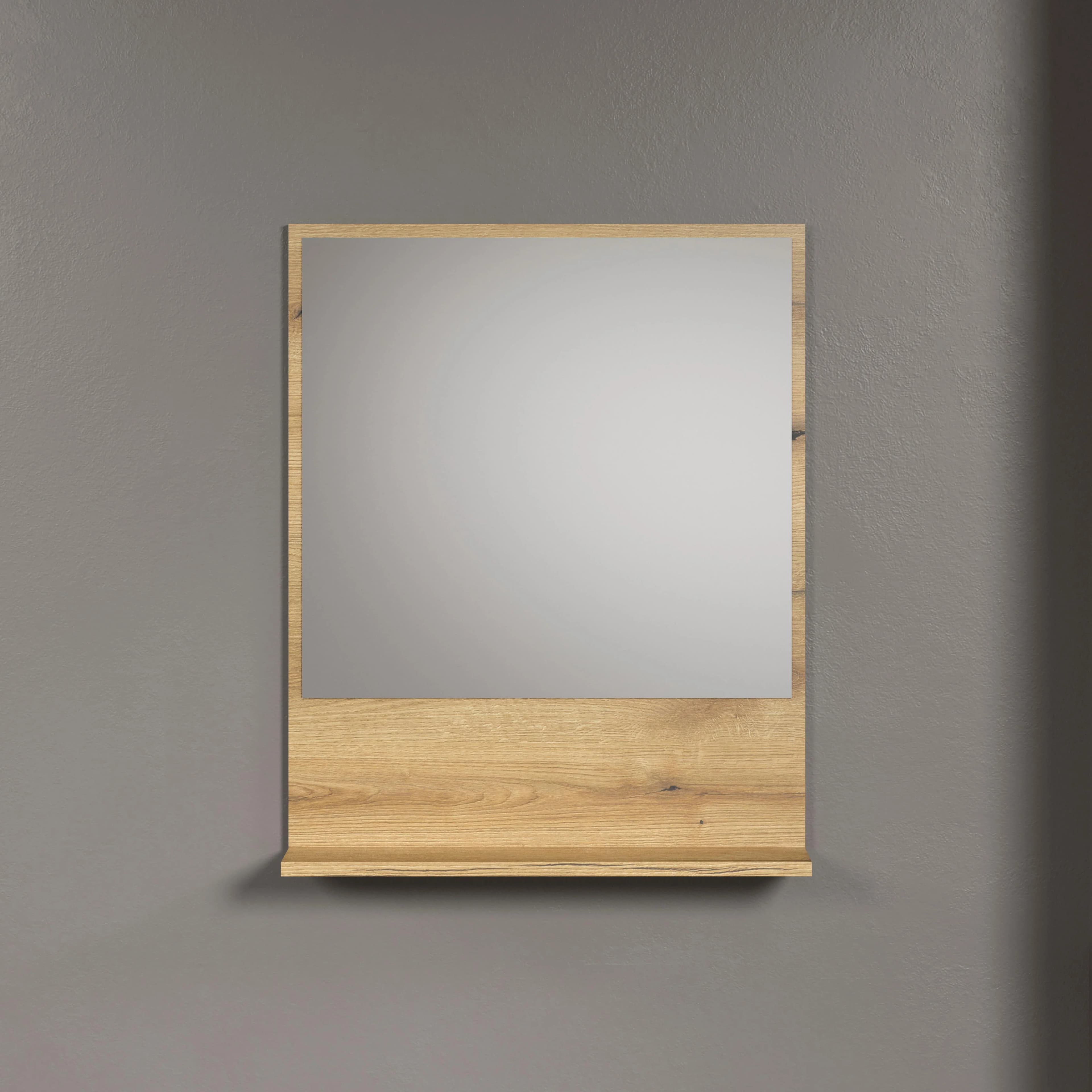 WELLTIME Badspiegel Amrum Eiche 60x74cm mit Ablage