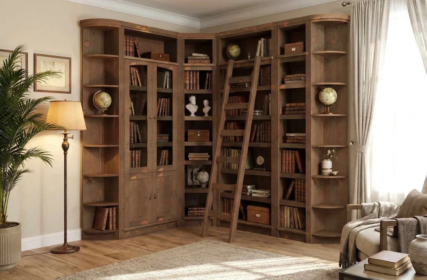 OTTO home Bibliothek Soeren 7-tlg. Set Massivholz Braun - Bild 2