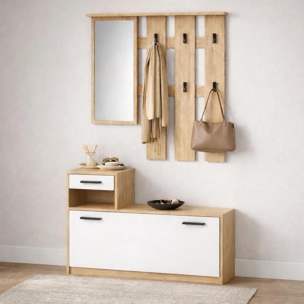 OTTO HOME Garderoben-Set Luna mit Spiegel und Haken