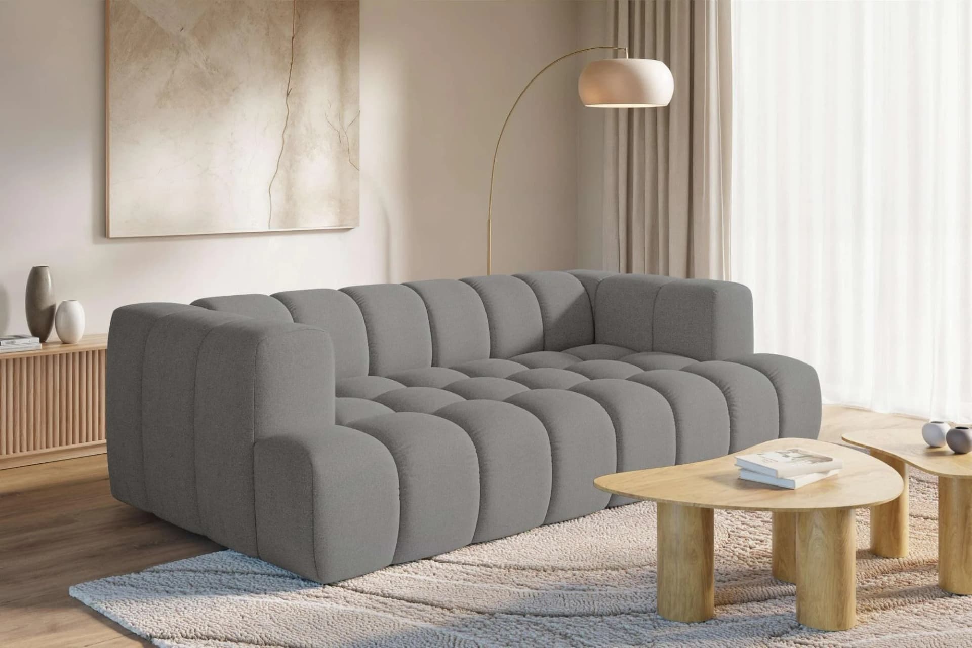 HOMSY BY ANA JOHNSON Big-Sofa XL dunkelgrau 4-Sitzer